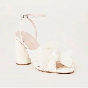 Loeffler Randall Camellia Bow Heel in Ivory Pearl